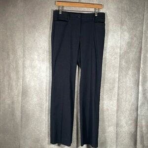 LOFT Blue & Red Micro Plaid Bootcut Trousers | Size 2